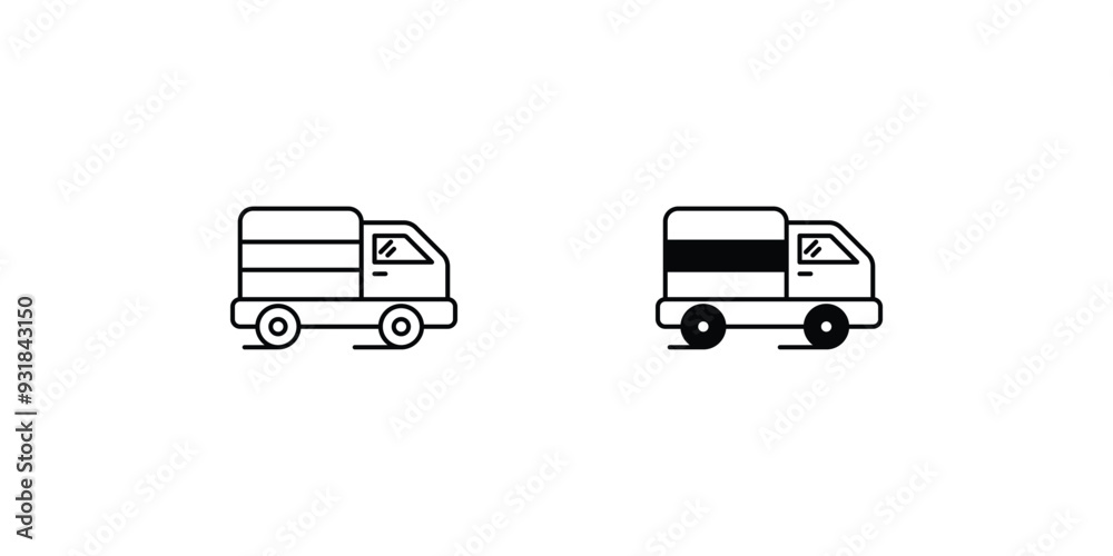 truck set icon with white background vector stock illustration truck set icon with white background vector stock illustration