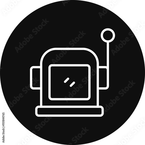 Astronaut Helmet Vector Icon Design