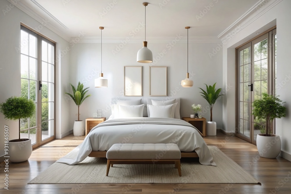 Neutral Serenity: Crisp white linen, minimalist, calming ambiance, monochromatic, clean lines Neutral Serenity: Crisp white linen, minimalist, calming ambiance, monochromatic, clean lines