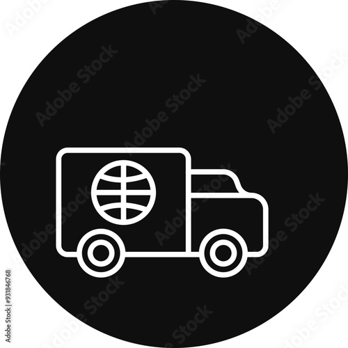 News Van Vector Icon Design