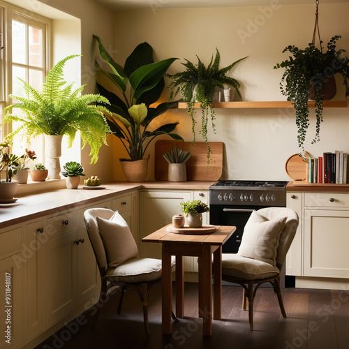 Warm and inviting cozy kitchen