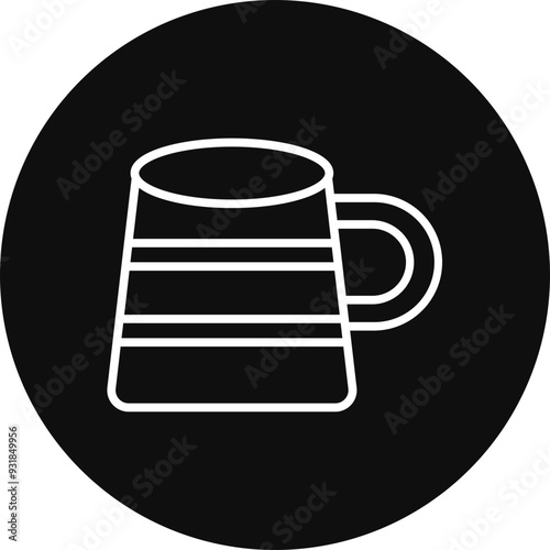 Wooden Mug Vector Icon Design