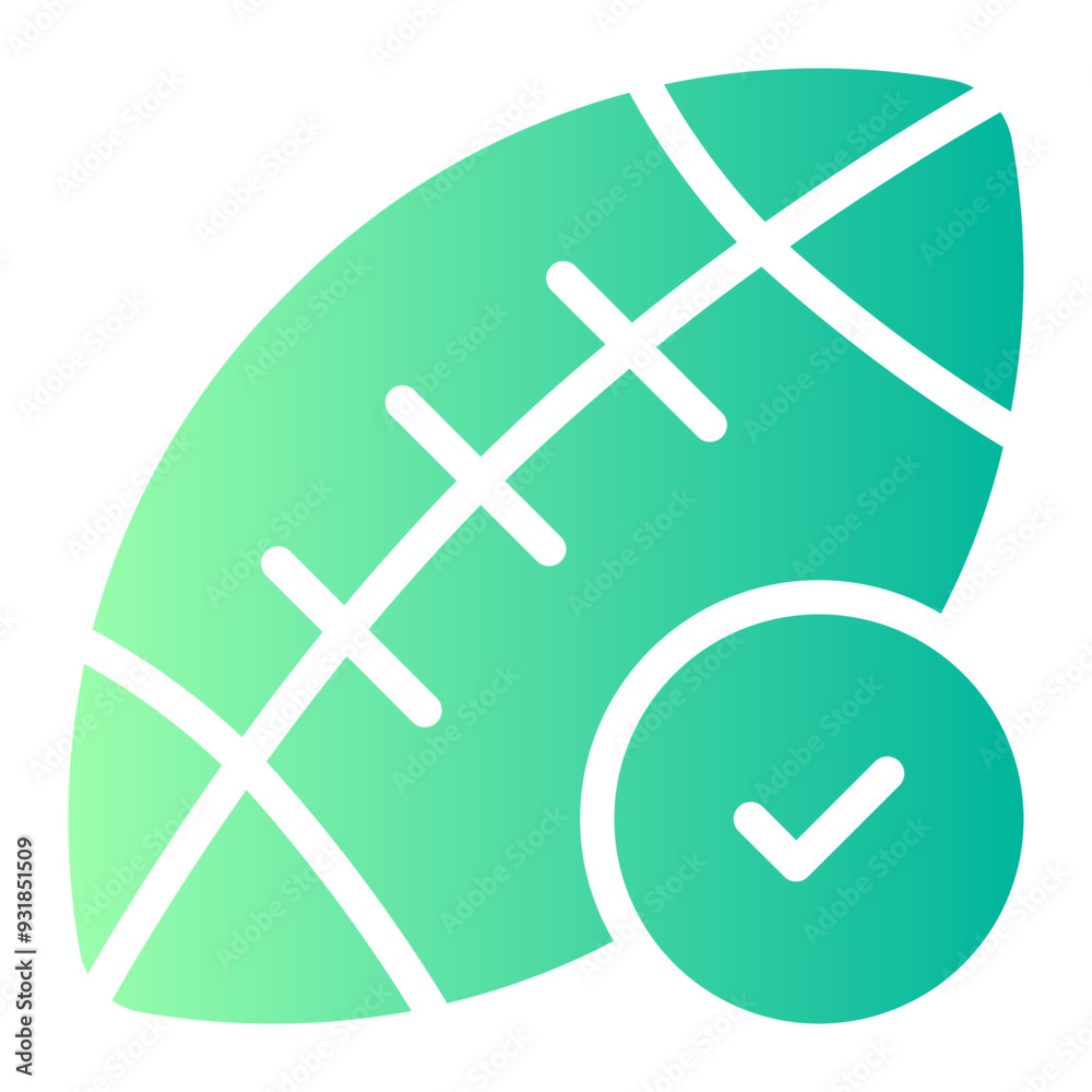 Fototapeta premium rugby gradient icon