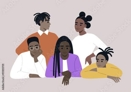 A vibrant group of African students sharing ideas and laughter during a study session at a modern campus in the afternoon