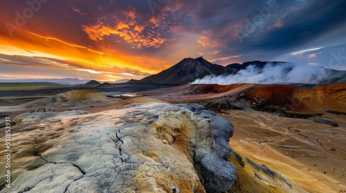 valley enveloped by mist-covered mountain peaks.