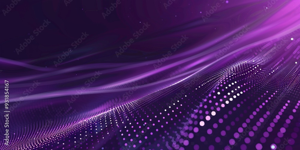 Abstract background made of halftone dots and curved lines in dark purple colors Abstract background made of halftone dots and curved lines in dark purple colors