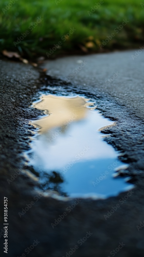 Reflection of the sky and clouds in Reflection of the sky and clouds in