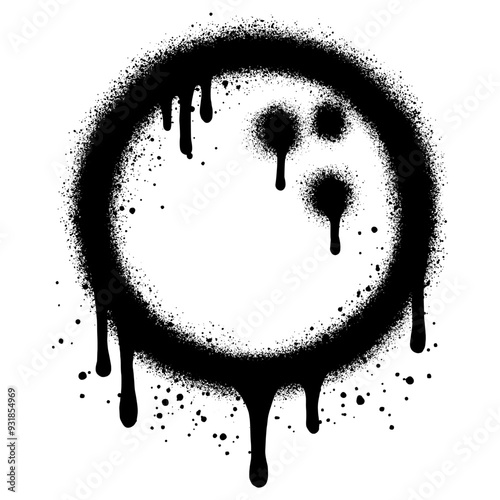 Spray Painted Graffiti Bowling icon  Sprayed isolated with a white background.