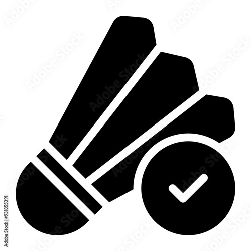 shuttlecock glyph icon
