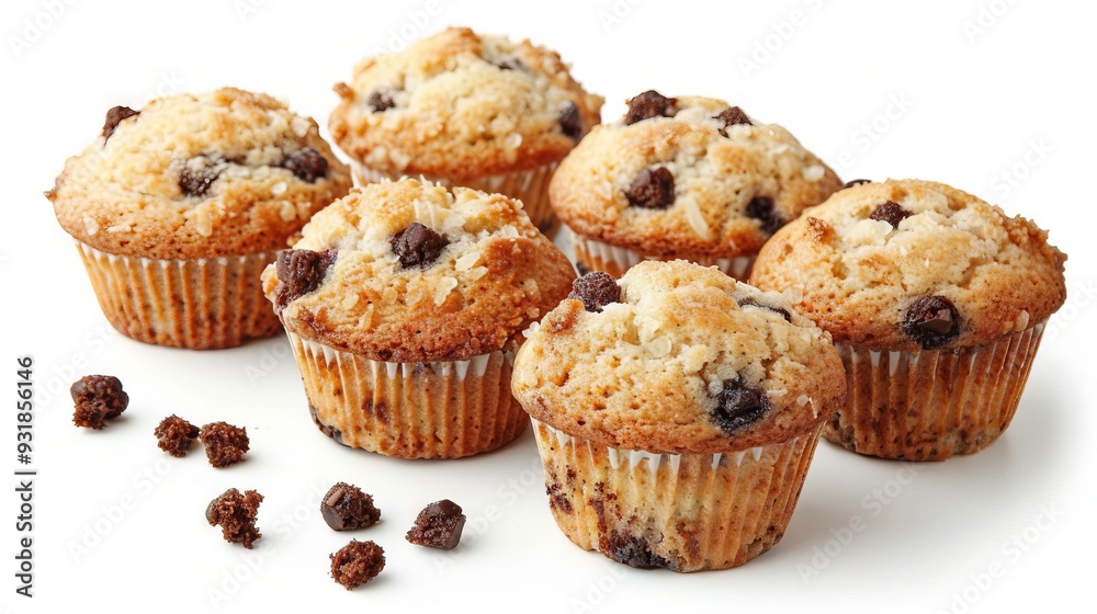 muffins front view with a white solid background muffins front view with a white solid background