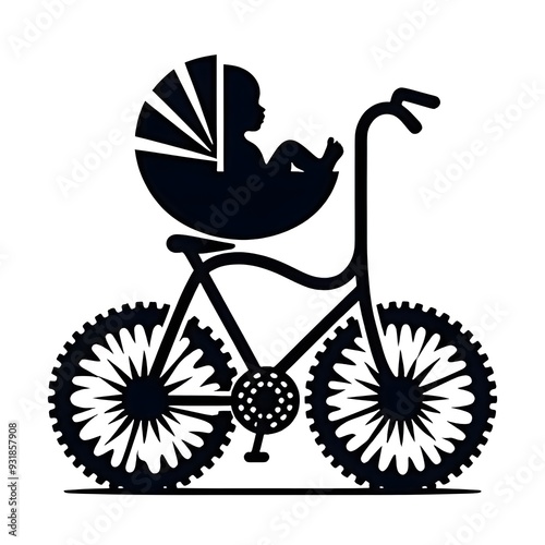 Bicycle silhouette image design.  photo