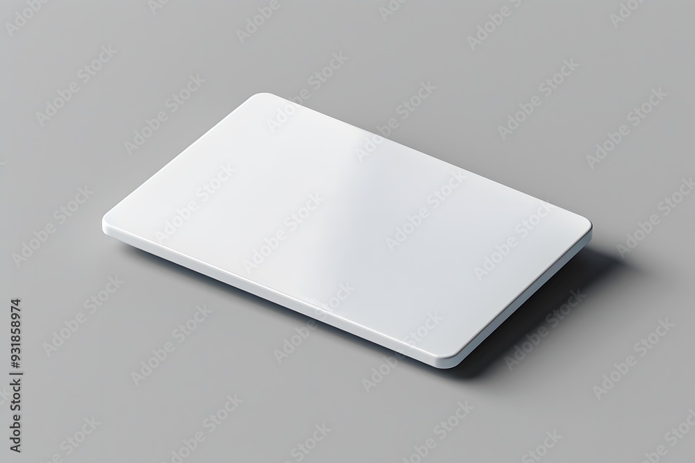 Sleek Minimalist White Card on a Gray Surface Sleek Minimalist White Card on a Gray Surface