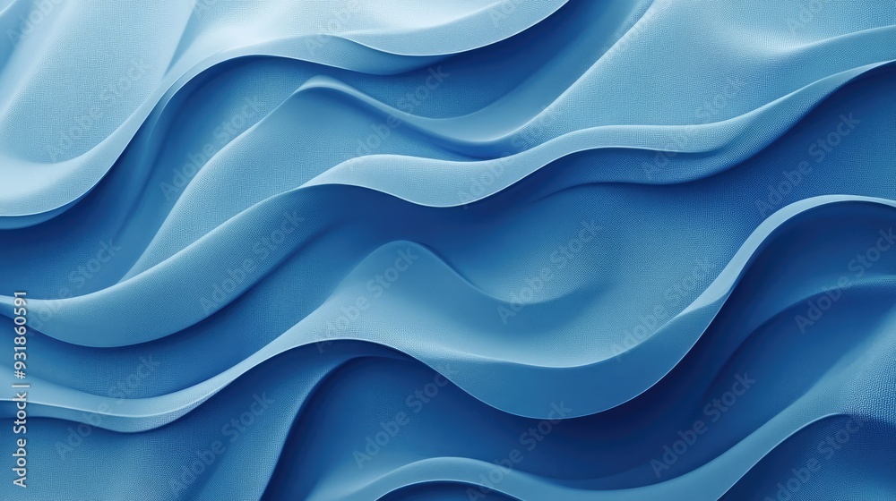 Obraz premium Blue background with subtle wave patterns, creating a calm and soothing effect