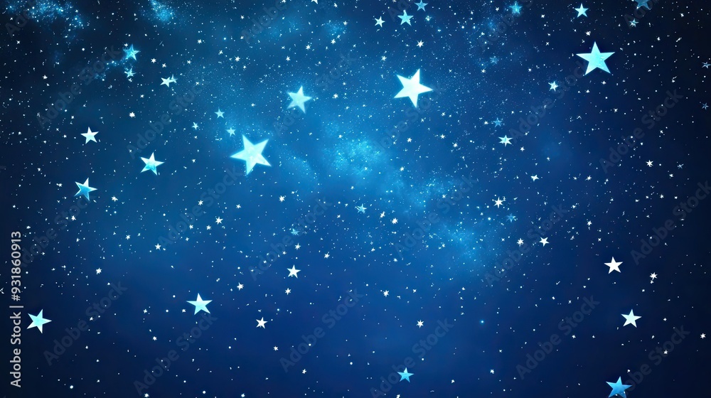 Blue background with tiny stars scattered, giving a night sky effect Blue background with tiny stars scattered, giving a night sky effect