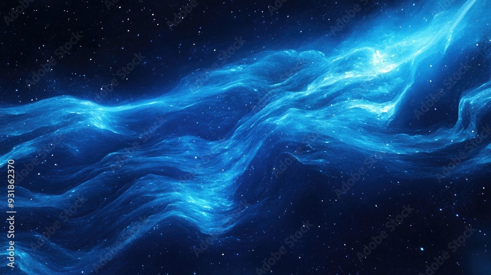 Deep blue background with light streaks, resembling a night sky with aurora Deep blue background with light streaks, resembling a night sky with aurora