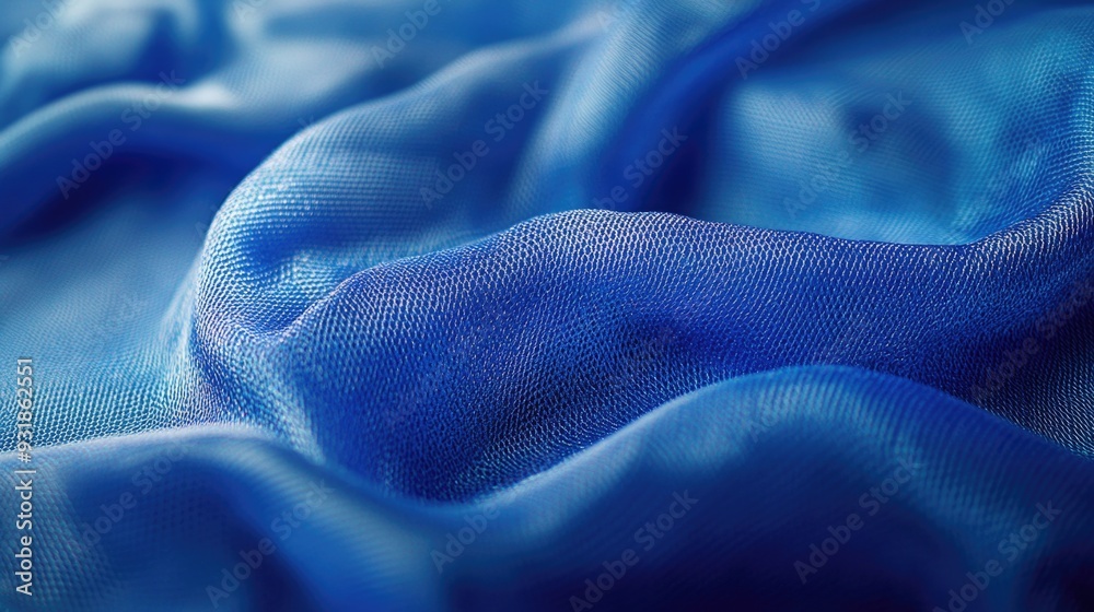 Blue Fabric Close Up Blue Fabric Close Up