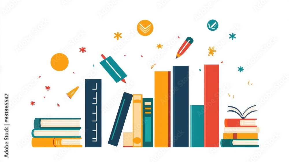 Infographic showing a growing graph of student achievement with rising ...