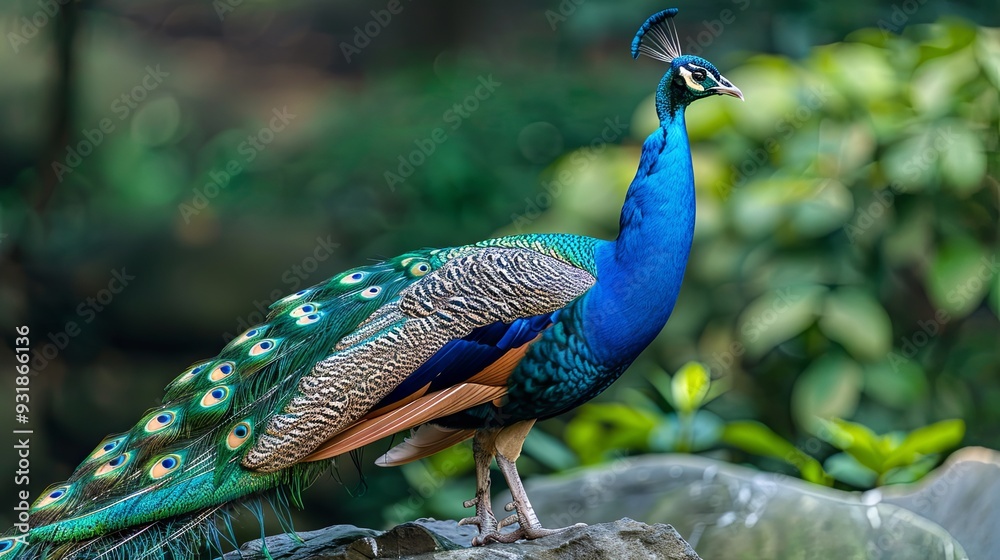 Obraz premium Beautiful peacock bird