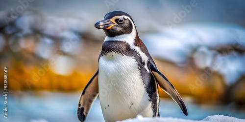 close up of penguine photo