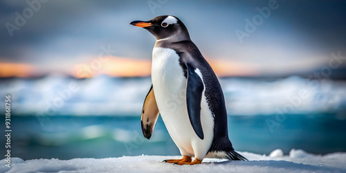 close up of penguine photo