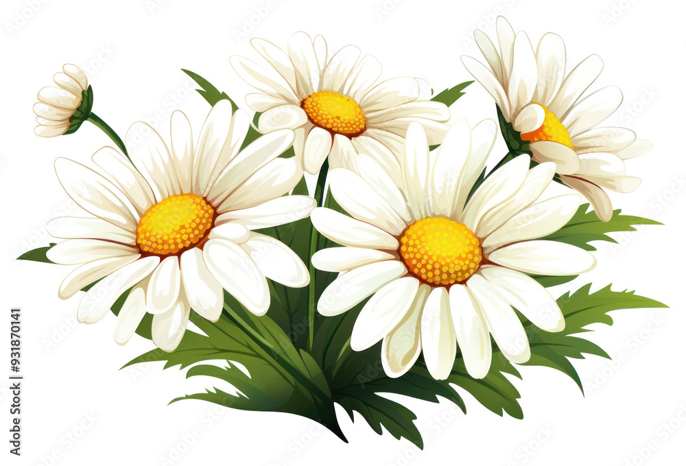 Fototapeta premium PNG Daisy flower plant white.