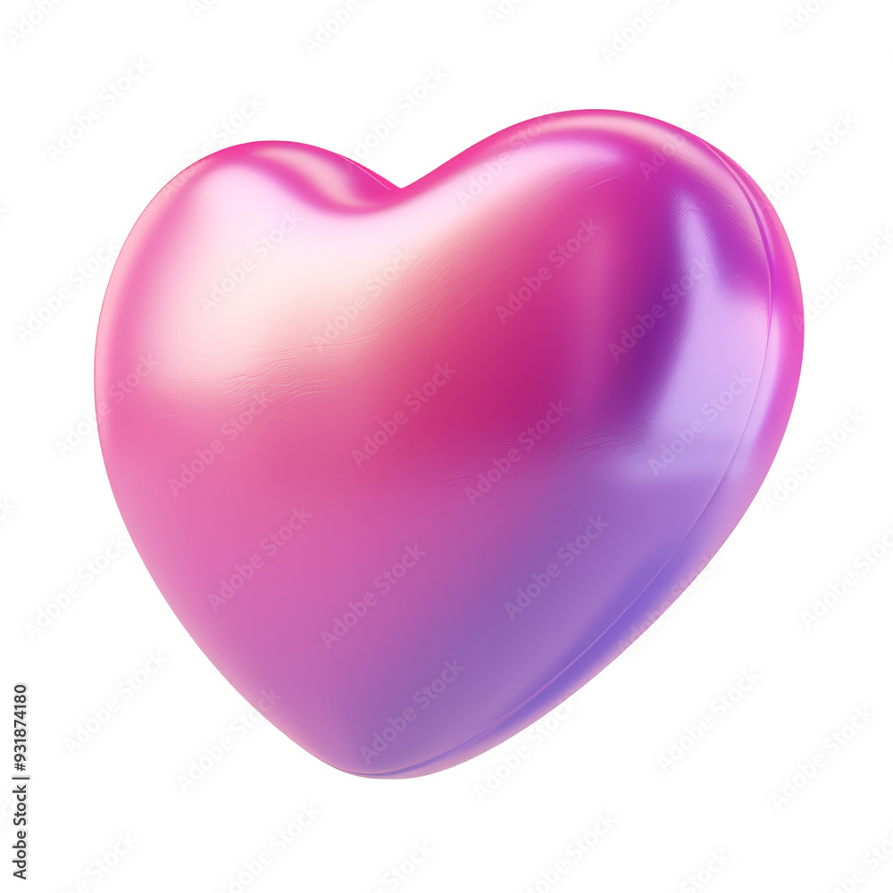 pink heart 3d icon isolated on transparent background cutout pink heart 3d icon isolated on transparent background cutout