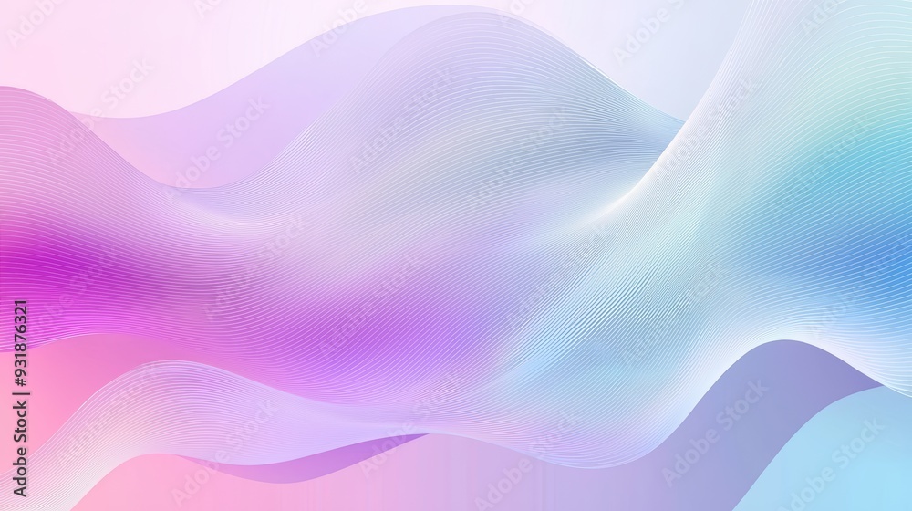 A soft and flowing abstract background with pastel colors, evoking sense of calm and tranquility. 