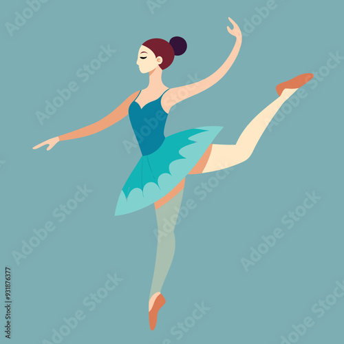 beautiful ballerina vector illustration