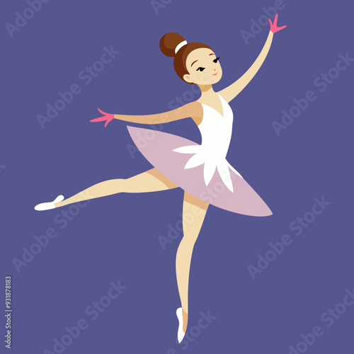 beautiful ballerina vector illustration