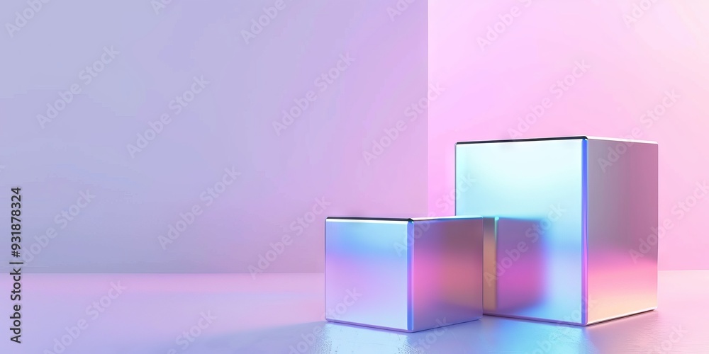 holographic colors. minimal art concept holographic colors. minimal art concept
