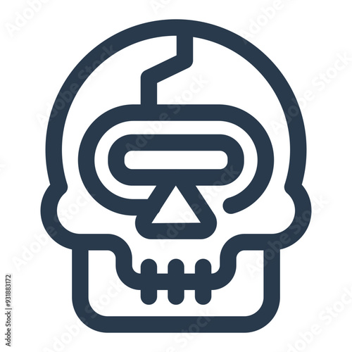 Robotic Skull Cyber Warrior