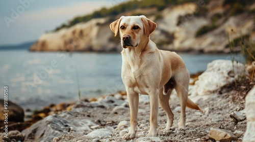 Golden Retriever on the Beach