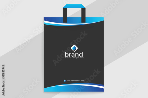 Abstract shopping bag template