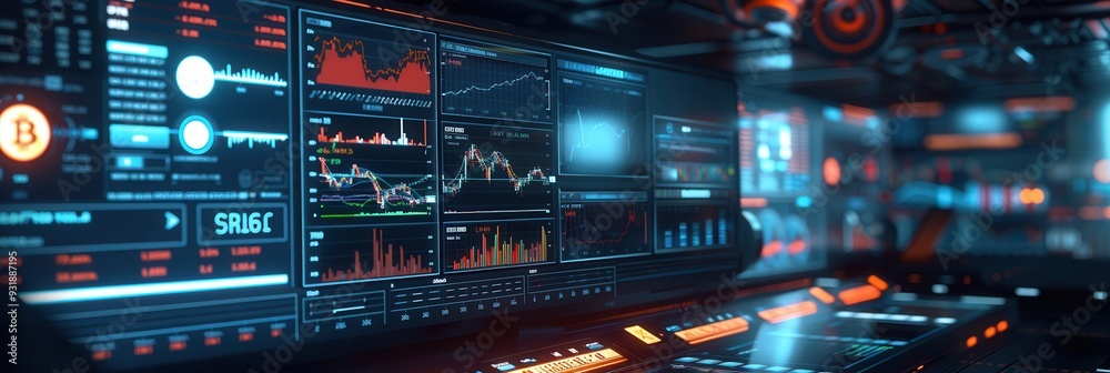A dynamic cryptocurrency exchange interface showcases various coins and their market values, reflecting live trading activity and market trends. Generative AI A dynamic cryptocurrency exchange interface showcases various coins and their market values, reflecting live trading activity and market trends. Generative AI