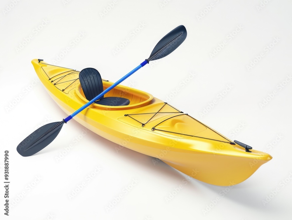 Yellow Kayak on White Surface Yellow Kayak on White Surface
