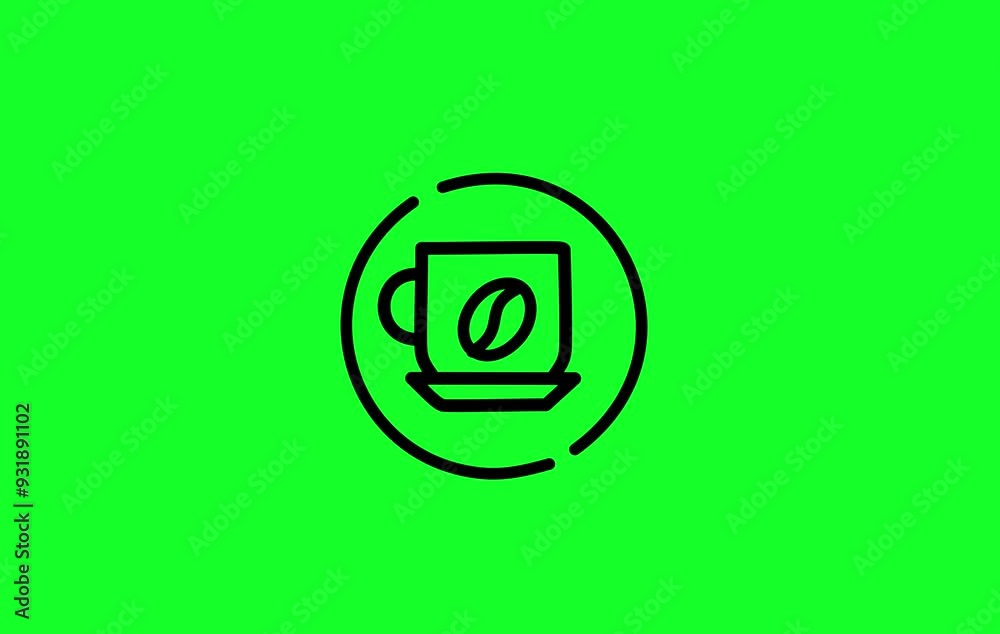 Animation of coffee cup icon. Hot Tea, Coffee House & Roastery Line Icon. Coffee Break Line Icon Animation of coffee cup icon. Hot Tea, Coffee House & Roastery Line Icon. Coffee Break Line Icon