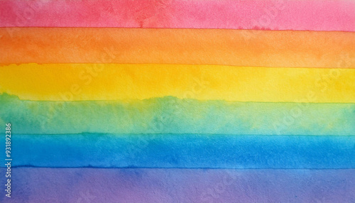 diversity rainbow watercolor gradient on paper art texture transitioning horizontal with soft blending and vibrant color creative artistic background
