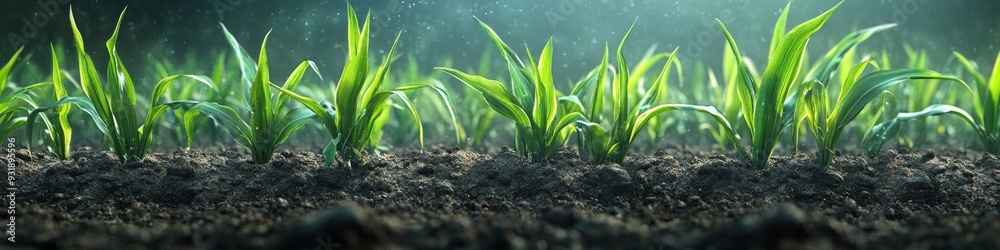 Sustainable Agriculture: AI-Generated Abstract Cornfield with Underground Roots. Earth Day Concept Showcasing Green World, Eco-Friendly Farming, and Autumn Harvest. Artistic UI Design for Environmenta Sustainable Agriculture: AI-Generated Abstract Cornfield with Underground Roots. Earth Day Concept Showcasing Green World, Eco-Friendly Farming, and Autumn Harvest. Artistic UI Design for Environmenta