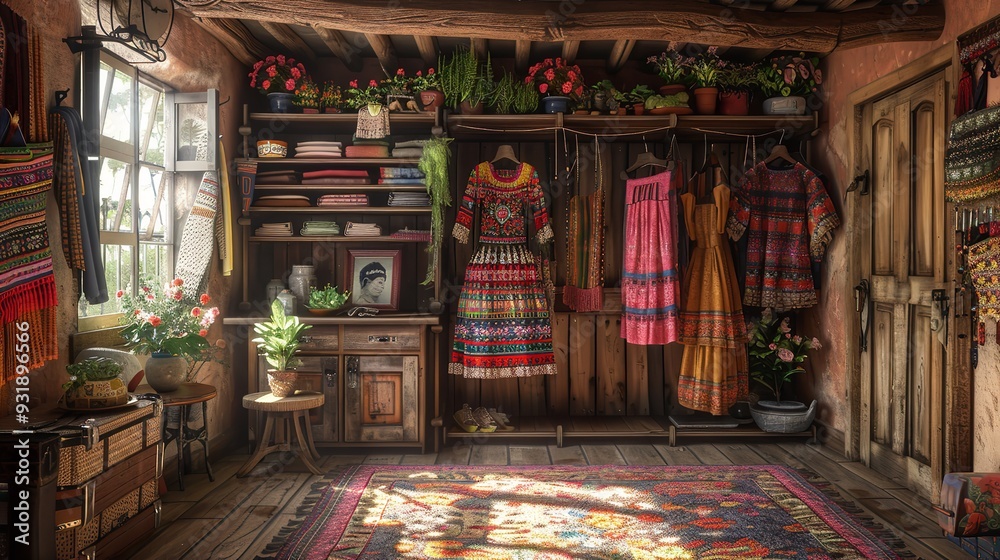 Obraz premium Hispanic heritage clothes and dress 8k realistic lighting