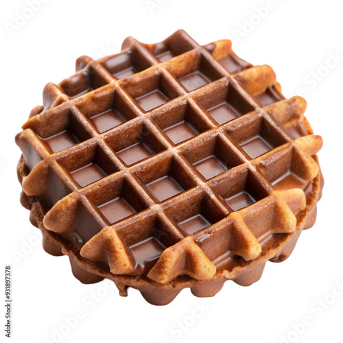 Chocolate waffles Isolated