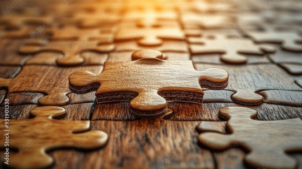 A puzzle with the final piece being placed, symbolizing a completed