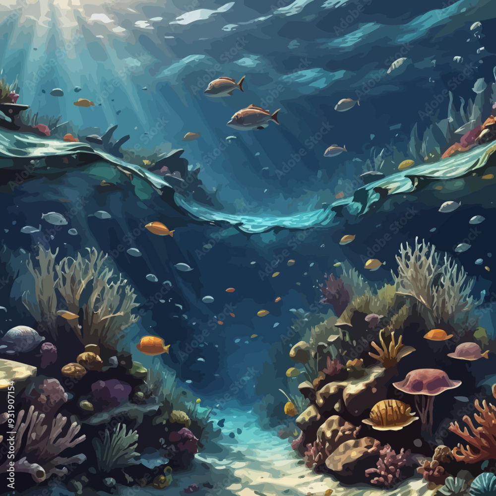 Naklejka premium beautiful view in the sea is very cool