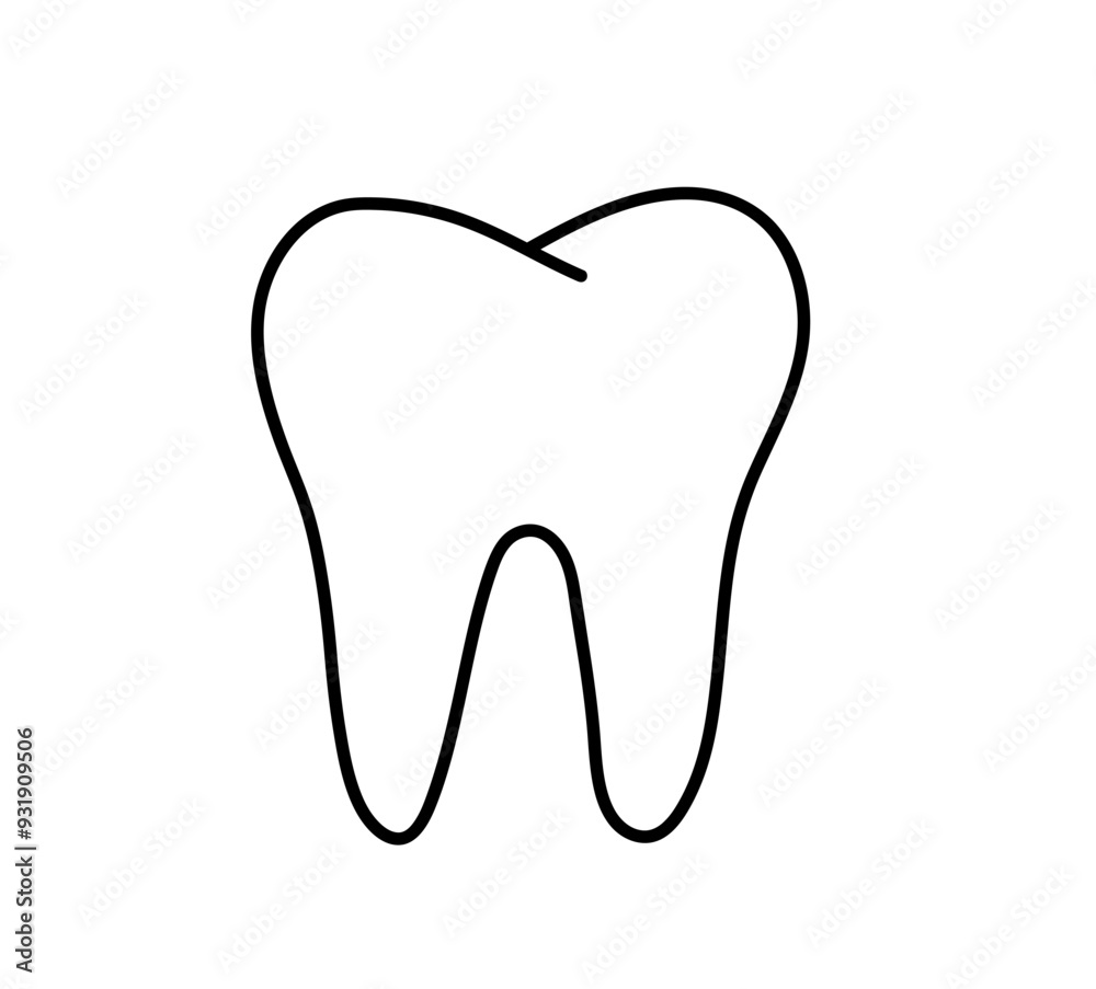 Tooth icon. Clean and healthy tooth. Dental symbol isolated on white background. Vector illustration Tooth icon. Clean and healthy tooth. Dental symbol isolated on white background. Vector illustration