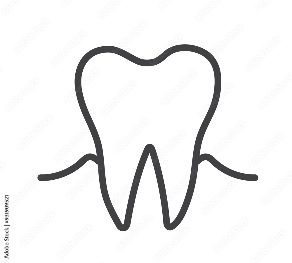 Tooth icon. Clean and healthy tooth. Dental symbol isolated on white background. Vector illustration Tooth icon. Clean and healthy tooth. Dental symbol isolated on white background. Vector illustration