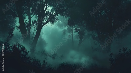 Moody and Atmospheric Misty Forest Background for Mystical Nature Designs