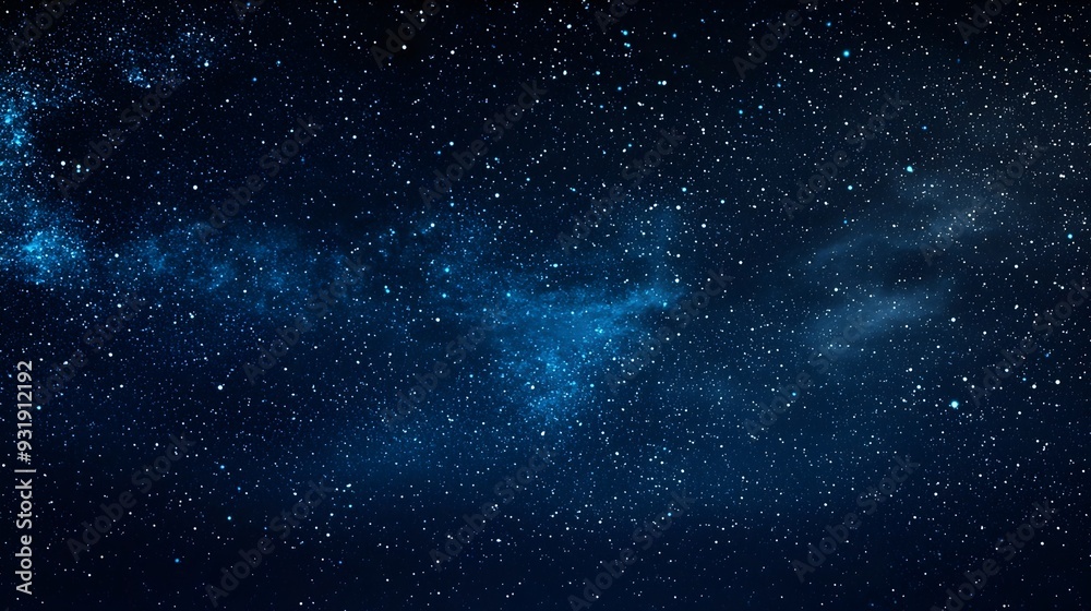 Fototapeta premium Starry Nightscape with Twinkling Stars and Gradient Sky Evoking Wonder and Cosmic