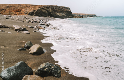 Ajuy Playa de arena negra Fuerteventura Islas Canarias photo