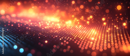 Wallpaper Mural Vector illustration of a disco lights background with a bokeh effect and polka dots on a dark brown background. Abstract pattern for design and decoration in a club or night party Torontodigital.ca