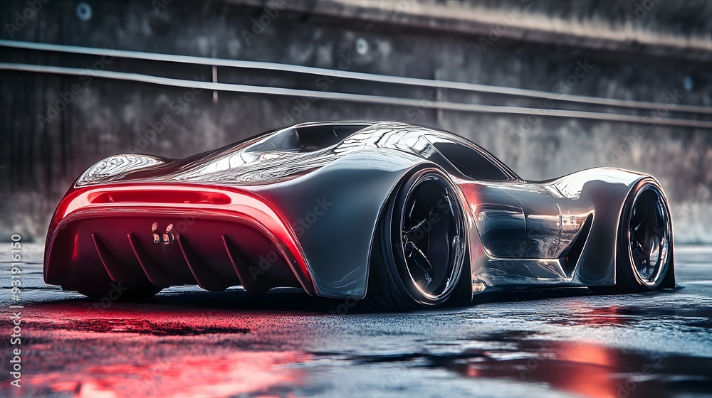 15. **A stylish sports car with a low, aggressive stance