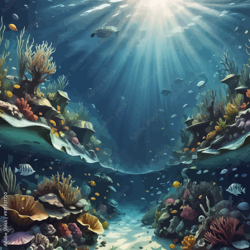 Fototapeta premium beautiful view in the sea is very cool